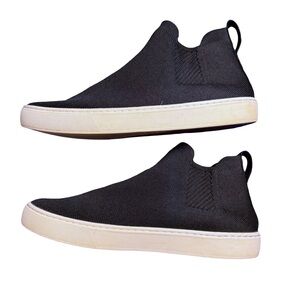 LAST CALL Rothy’s Chelsea Slip On Knit Boot Stretch Comfort Solid Black Women’s